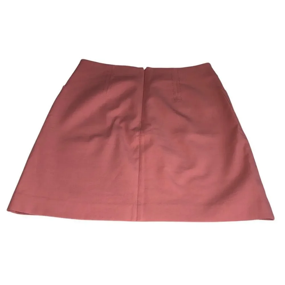 Loft Pink Skirt Size 4 Pockets Stretch Blend Short Lined Zipper BRAND NEW